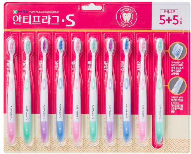 안티프라그 S 초극세모 칫솔, 10개입, 1개