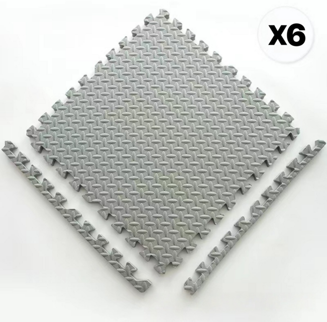 이글웨이 홈짐 퍼즐매트 층간소음방지 60x60cm, 6개, 그레이