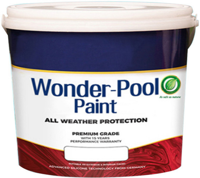 메가 원더풀 Wonder Pool 수영장 페인트 1.9L 타일 옥상 펜션 물에강함, 화이트, 1개