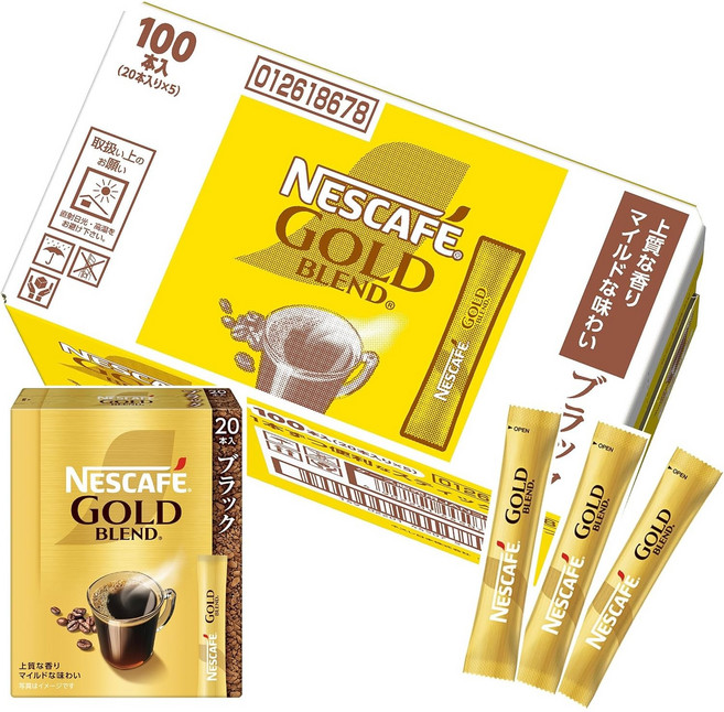 일본 네스카페 골드 블렌드 커피 스틱 100개입, 1개