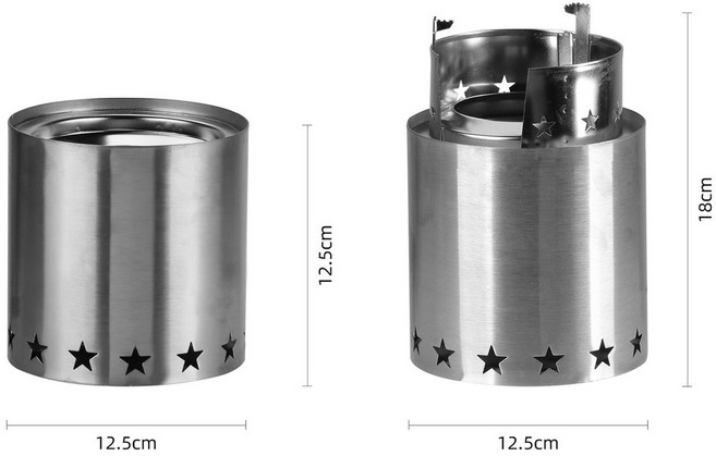 Shark 戶外可折疊柴火爐, 1個, 小號星星一體款
