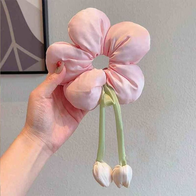 BROWMODA 꽃모양 튤립 곱창밴드 머리끈