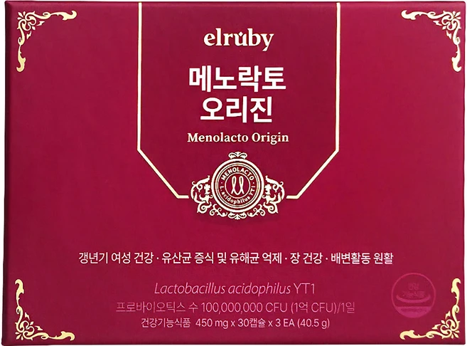 최신상 갱년기유산균YT1 메노락토 오리진 3개월분, 1박스, 90정 - 쿠팡