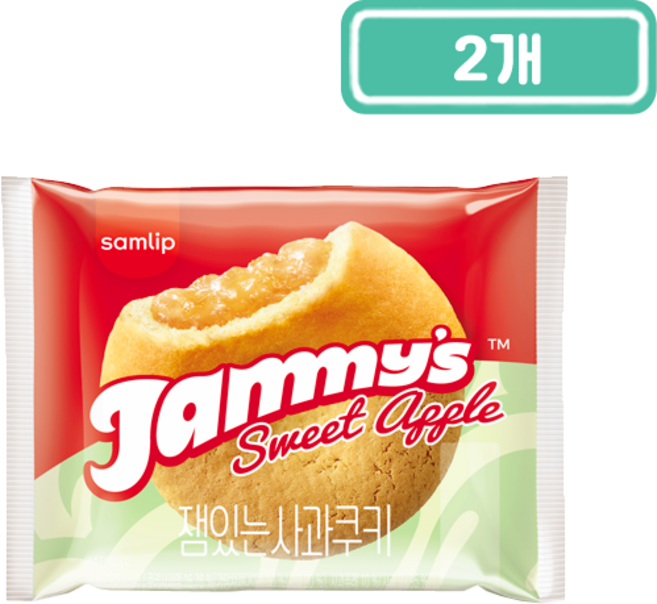 삼립 잼있는 사과맛 쿠키 75g, 2개