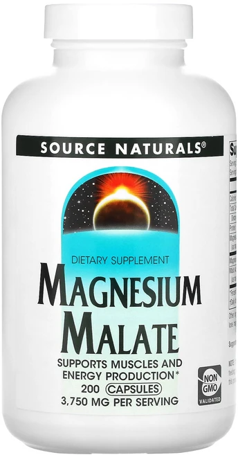 Source Naturals 마그네슘 말레이트 3750mg 캡슐 200정(캡슐 1정당 625mg), SourceNaturals마그네슘말레이트3750mg캡슐, 1개, 200정 - 쿠팡