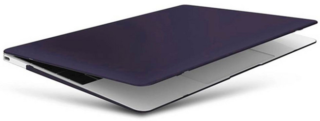 헤이맨 맥북프로 M1 2020 13인치 투명 하드 케이스 A2251 A2289, 네이비, 1개