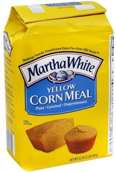 마사 마사 플레인 강화 노란 옥수수 가루 32온스 Martha White Plain Enriched Yellow Corn Meal 32 oz, 1개