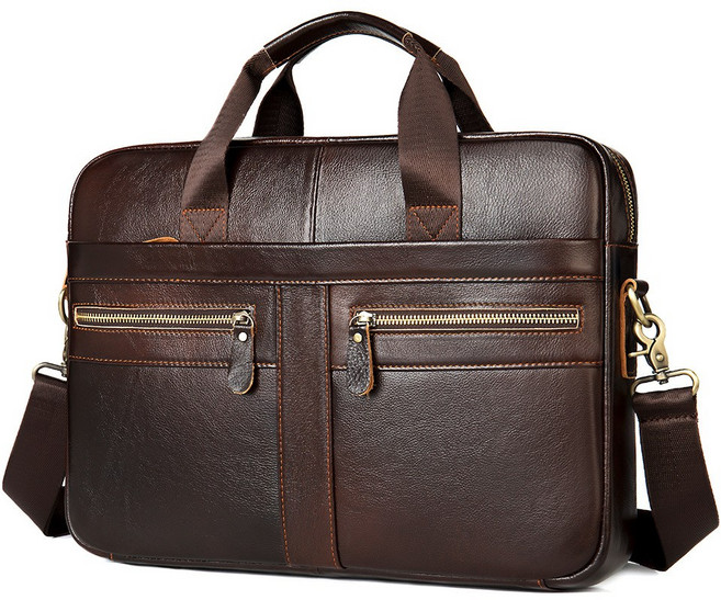 Mimi Market 천연소가죽 남성 서류가방 15인치 노트북 가방