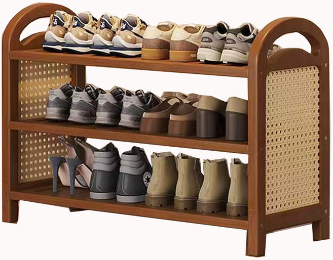Deokol 독창성 다용도 신발정리대 신발장 선반, 3단, 갈색