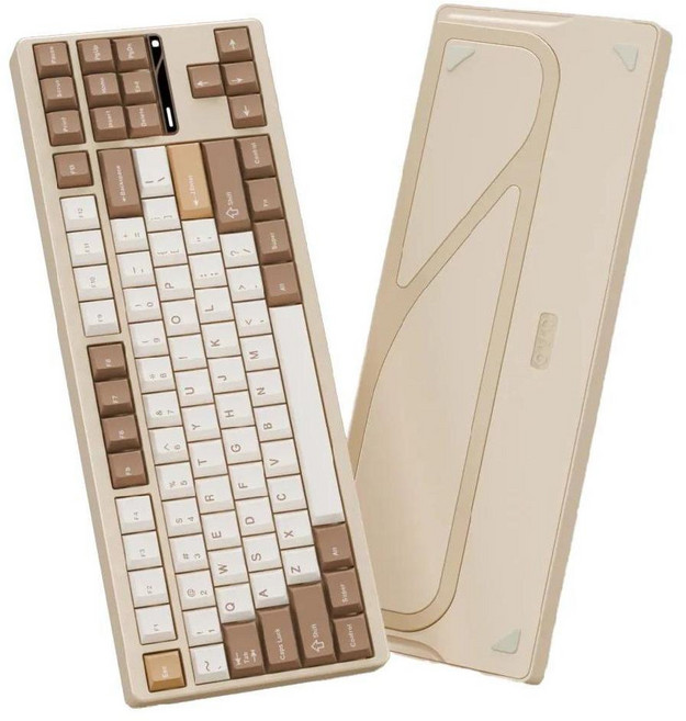 Evoworks EVO80 CNC 알루미늄 유무선 기계식 키보드, Keygeek Oat, Cream