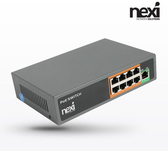 넥시 8포트+1UPLINK POE 스위치 NX1235, 1개