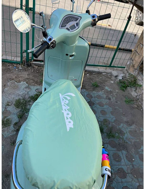 피아지오 장고 GTS GTV NS125LA 오토바이 방수 방진 시트커버 햇빛차단 먼지보호 시트 커버, 1개, 민트그린