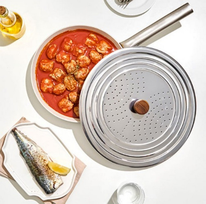 리빙 국산 오슬로 스텐커버 28CM 후라이팬덮개 기름방지, 오슬로 멀티커버 28CM