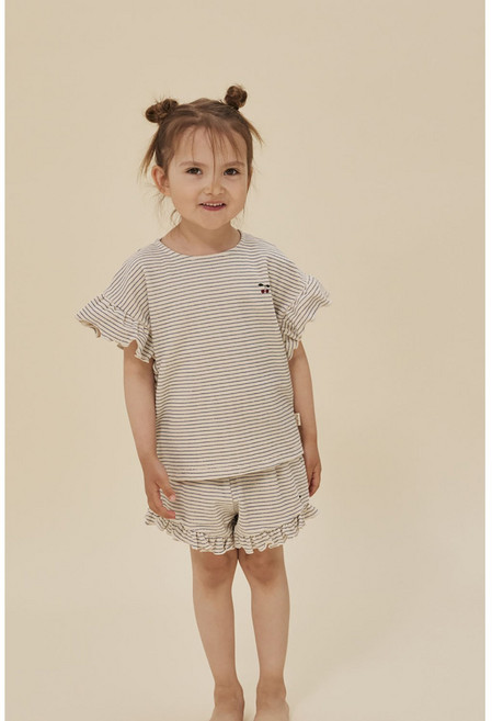 5위 - [KONGES SLOJD] 콩제슬레드 24SS 키즈 프릴티셔츠 ITTY FRILL TEE KS100298