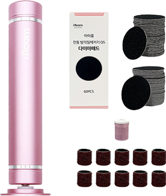 아이룸 전동 무선 발각질 제거기[패드+스크럽 링헤드], 1개