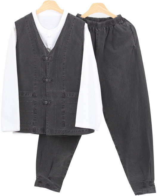 만덕몰 20수 면 조끼바지 세트 법복 생활한복(개량한복)