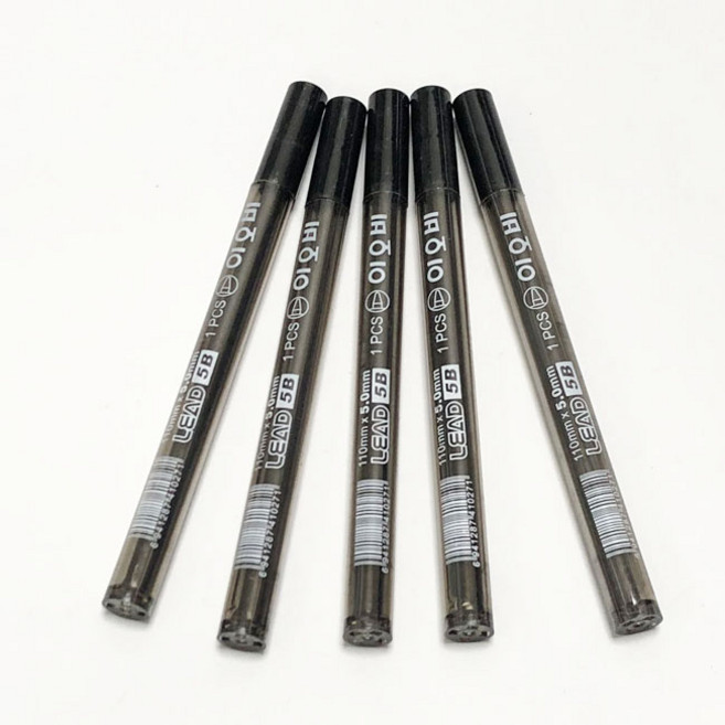 [제이스공구] 국산 목공용 리필 심, 블랙, 5개, 5mm