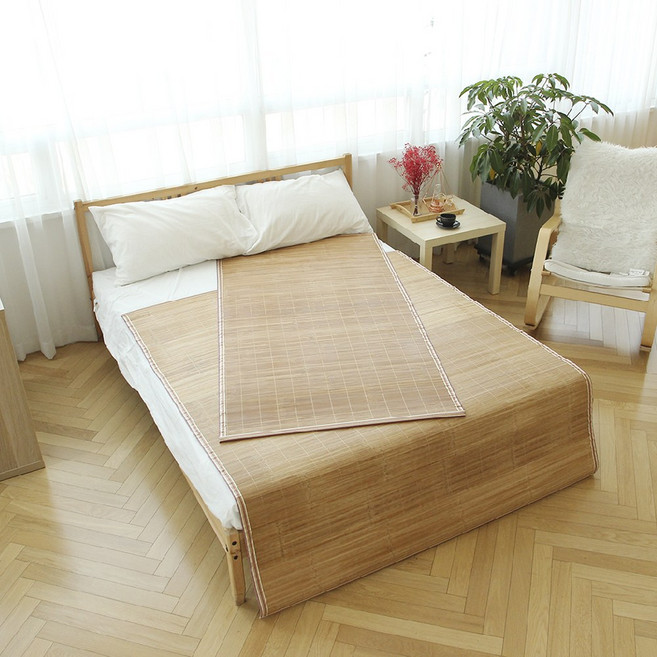 [100%천연대나무]리빙가을 7.5mm 탄화 대나무돗자리 대자리