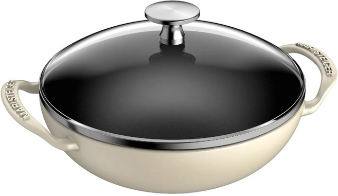 [코스트코] 마리슈타이거 미니웍 20cm (유리뚜껑) / 명절선물강추 / 높은열 오래머금고 가마솥을 현대적인 디자인과 미니멀한 사이즈, 1개, 베이지(세일가)