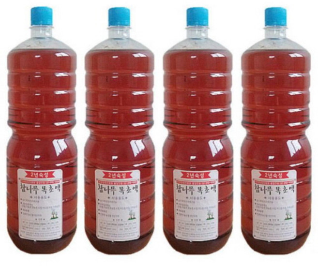 팔팔장작 참나무 목초액 정제된 원액 1.8리터 4병/ 6개월숙성/2년숙성, 1.8L, 4개