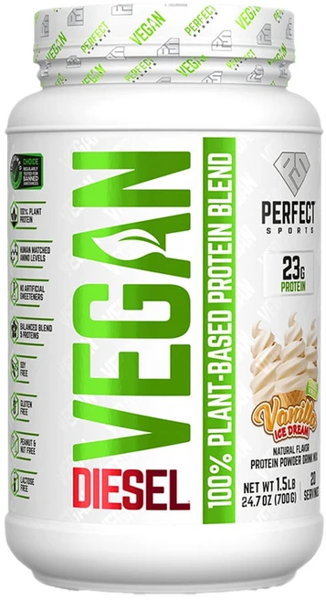 아이허브 비건 Diesel 100% 식물성 단백질 혼합물 바닐라 아이스크림 맛 700g(1.5lb), 1개, 700g - 쿠팡