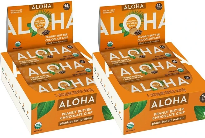 (미국직배) 알로하 식물 베이스 프로틴바 단백질바 56g 12개 672g 2개 ALOHA Organic Plant Based Protein Bars, 2개 - 쿠팡