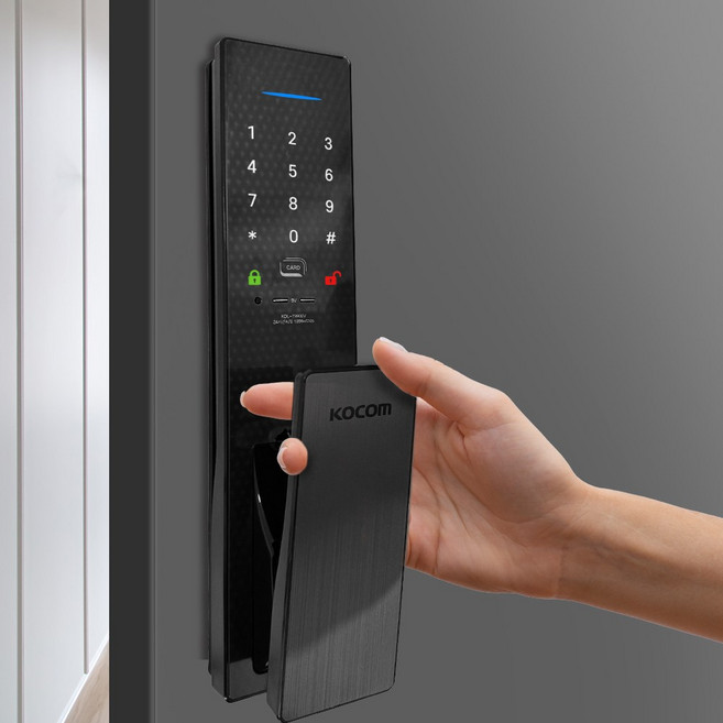 코콤 KDL-T9000V 디지털 도어락 현관문 무타공 푸시풀