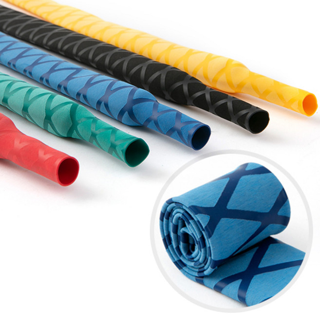 ZIO-BIZ 낚시대 손잡이 고무 열수축튜브 50cm / 논슬립 수축튜브 수축고무 열수축고무 낚시대그립 낚시용품 당구 탁구채 배드민턴 테니스 골프채 오토바이핸들 손잡이 고무, 블루