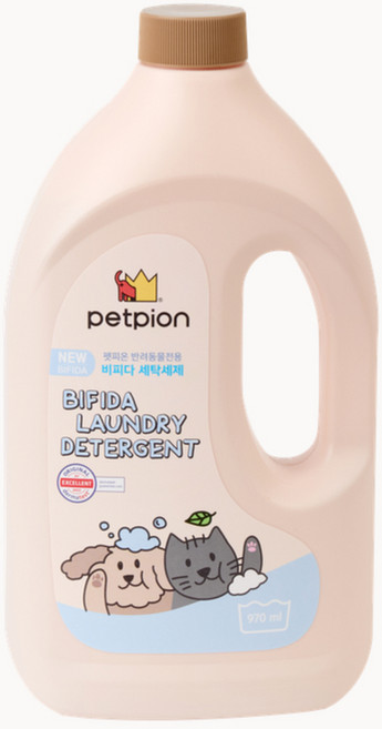 펫피온 반려동물전용 비피다 세탁세제 970ml, 1개