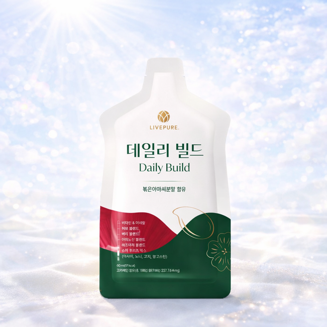[리브퓨어] 데일리빌드 고농축 액상 비타민 30일분 에너지 활력 영양제, 1, 60ml