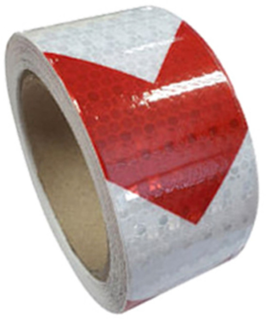 (FLOWM) 형광 반사테이프 50mm X 10M 1롤, W 빨강, 1개