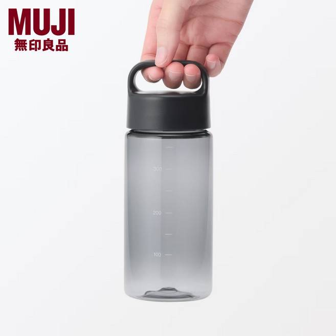 무인양품 눈금 표시가 있는 휴대용 드링크 보틀 350mL 물통 물병 84905414, 01. White, 1개