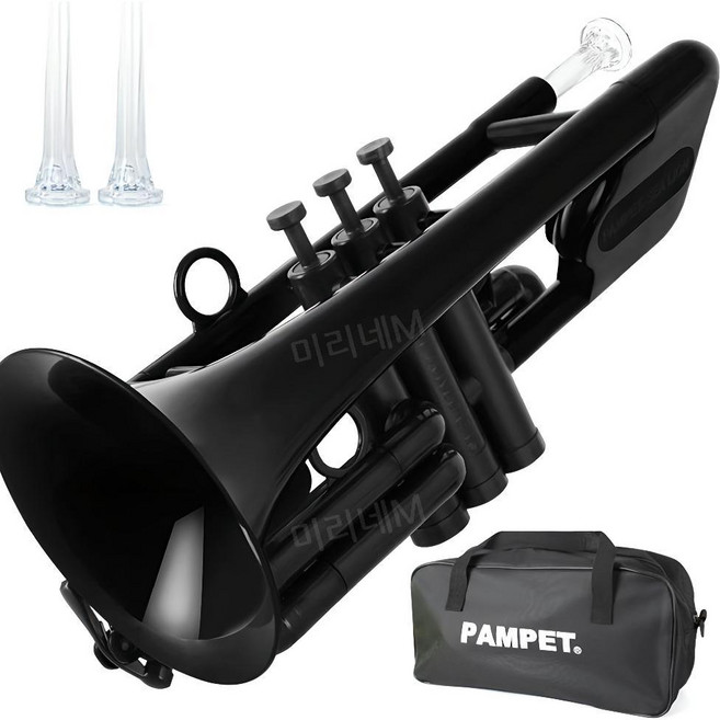 플라스틱 트럼펫 초보자용 연습 악기 입문 연습용 B플랫, 2. 빨간 B플랫, 1개