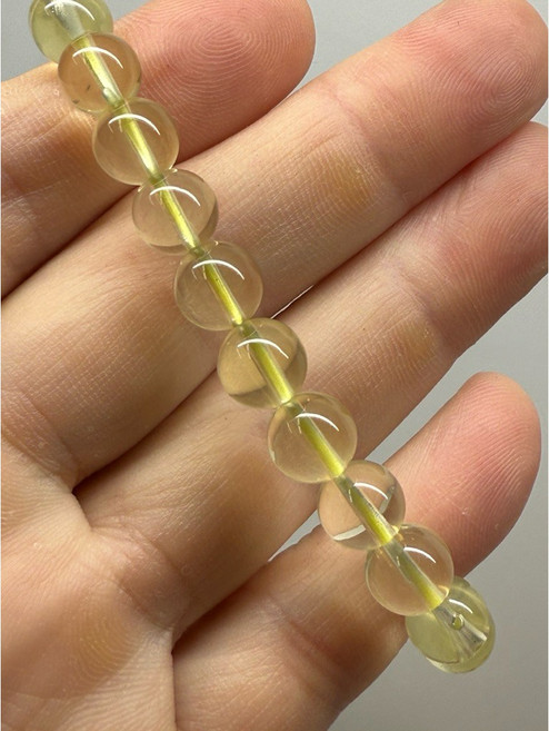 天然星光檸檬黃水晶 8.2 mm 手珠