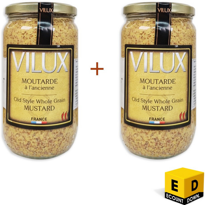 올드스타일 비룩스 홀그레인 머스타드 (830g+830g), 2개, 830g