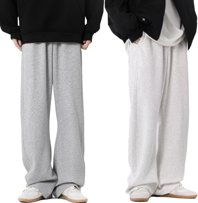 하바우 남여공용 데일리 트레이닝 와이드 바지 2종 세트