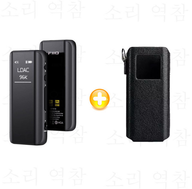 FiiO 피오 BTR15 블루투스 헤드폰 증폭기 3.5mm+4.4mm 밸런스드 DSD 디코딩 헤드셋 이어셋 DAC, BTR15 블랙+가죽 커버 (색상 무작위)