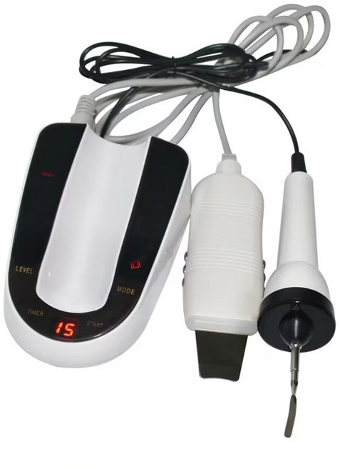 超聲波導入儀 臉部眼部護理 美容儀器 去角質 嫩膚 提亮膚色, 插電款, 點震刀+鏟皮
