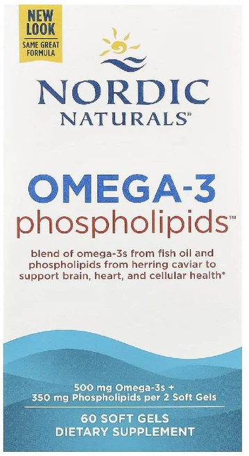 노르딕내추럴스 오메가3 포스포리피드 소프트젤60정 피쉬오일 fishoil 생선오일 오메가쓰리, 60정, 1개 - 쿠팡