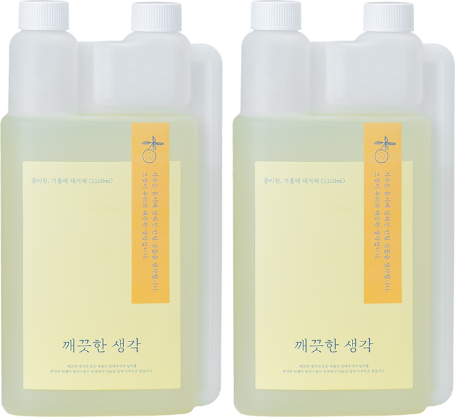 깨끗한생각 클리친 알뜰 본품세트 1100ml 기름때 제거제 가스렌지 후드 청소 에어프라이어 세척, 1세트
