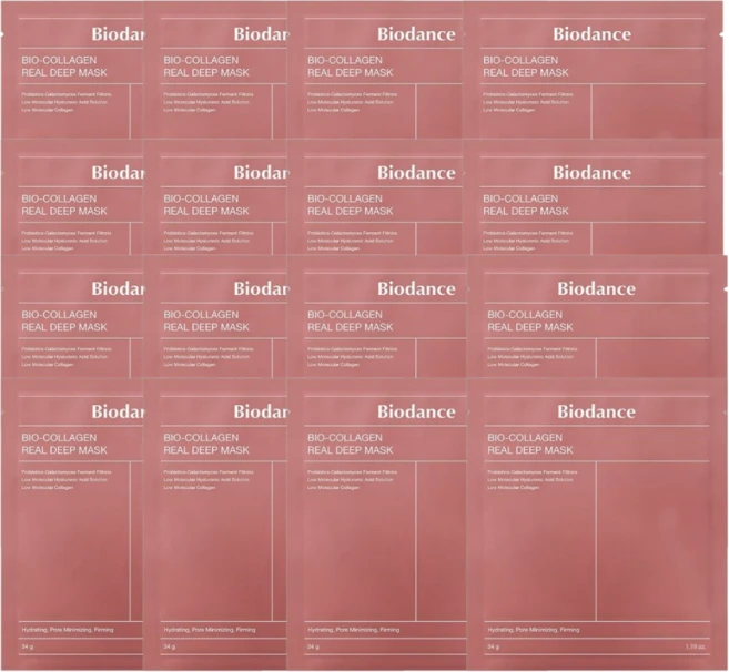 [본사정품] BIODANCE 바이오던스 바이오 콜라겐 리얼 딥 마스크 16장 BIO-COLLAGEN REAL DEEP MASK 고농축 앰플 하이드로겔 보습 모공 탄력 광채 개선, 16개입, 1개 - 쿠팡