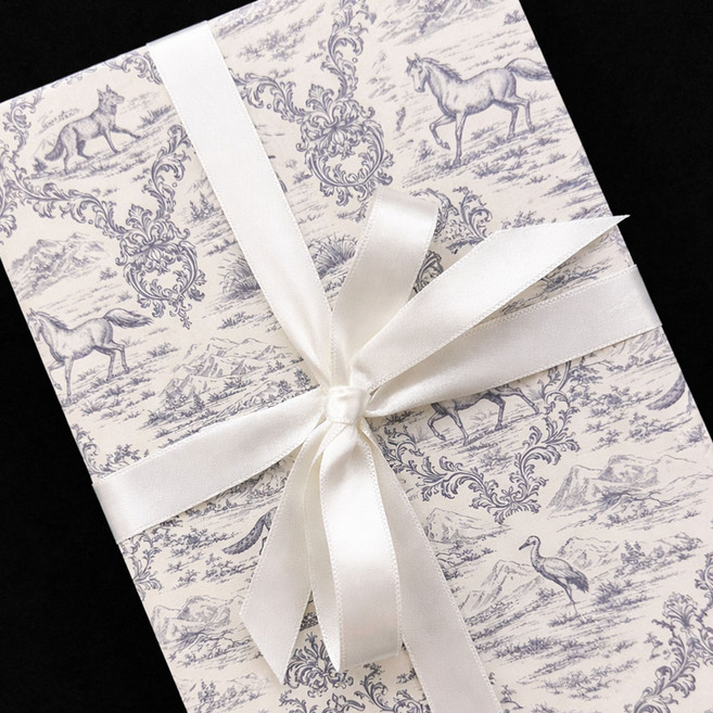 책 포장지 소형 선물 전용 종이 포장지 A3 사이즈, 5개, 앤티크 블랙