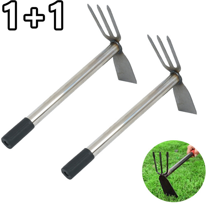 원예공구 양날 갈퀴 호미 제초 도구, 2개