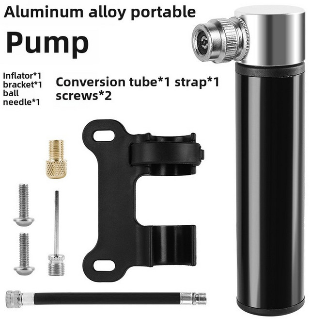 ENLEE 산악 도로 자전거 휴대용 펌프 Meifazui 범용 미니 소형 농구 가정용 승마 장비 액세서리, 02 PB012 black, 1개