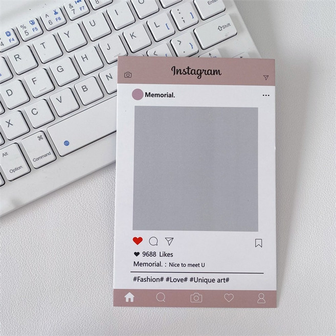 포토카드 뒷대지 대지 라벨 심플 포카 선물 포장, 핑크(12매)