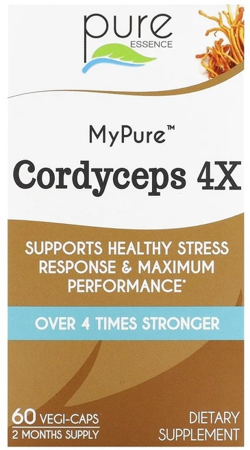 퓨어에센스 마이퓨어 동충하초 4X 60 베지캡슐, 1병, 60정 - 쿠팡