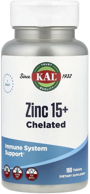 KAL 아연 15+ 베타인 HCl 및 미량 미네랄 함유 100정, 1개 - 쿠팡