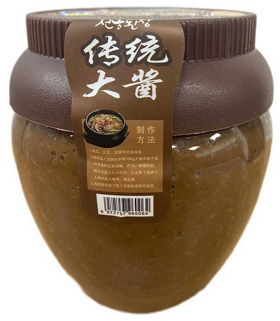 (배터짐) 봉산 전통 연변된장(통) (일요일&당일발송), 1개, 1kg