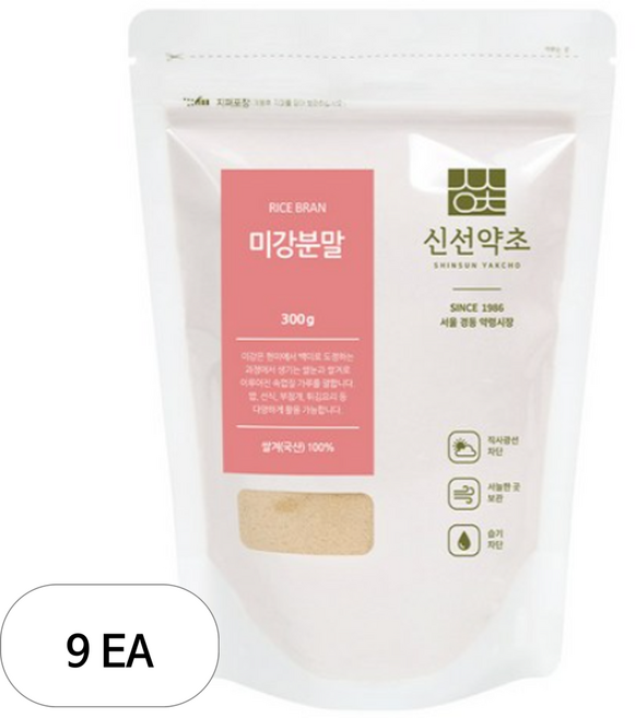 신선약초 국산 미강분말, 9개, 300g