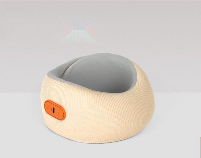 휴대용 목마사지기 전기 마사지 베개 여행용 다기능 메모리폼 편안한 목 지압기 거북목 및 어깨 해소용, U06 마사지형-다크 블루, 단일 모델